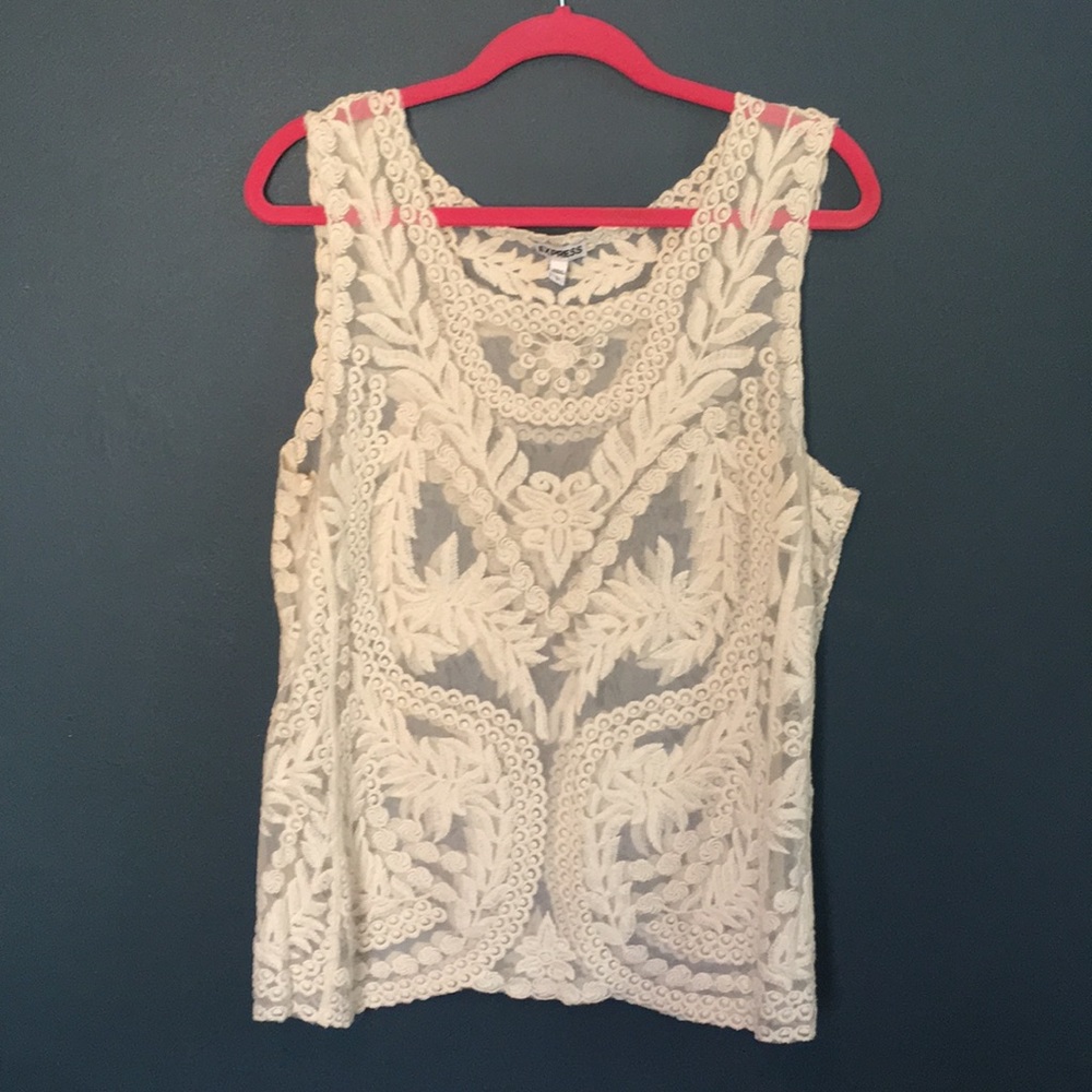 Lace Express Top / Large/ Ivory
